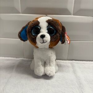 Ty Beanie Boo Plush, Duke with blue glitter eyes